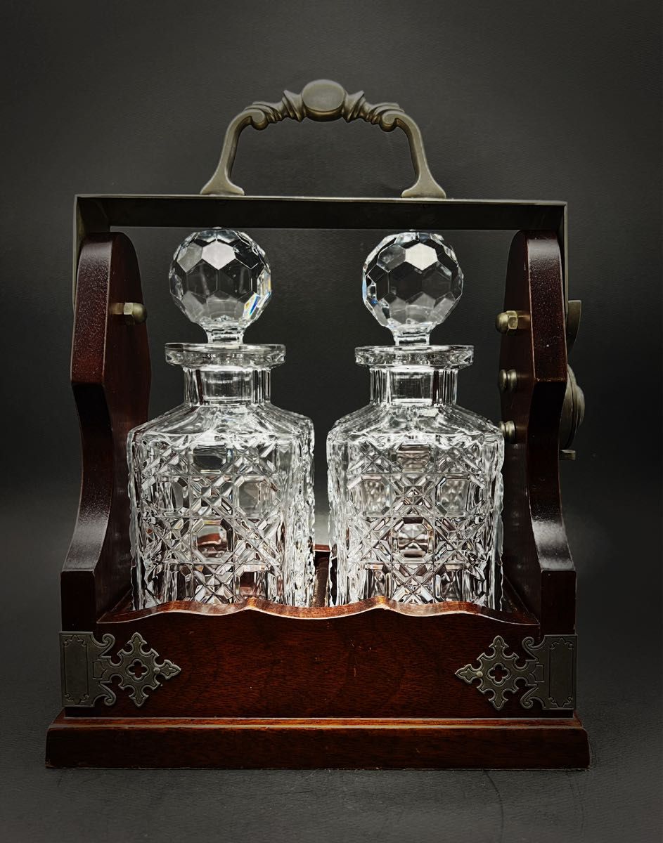 ボヘミアガラス デキャンタ 1930年代西洋 アンティーク クリスタル