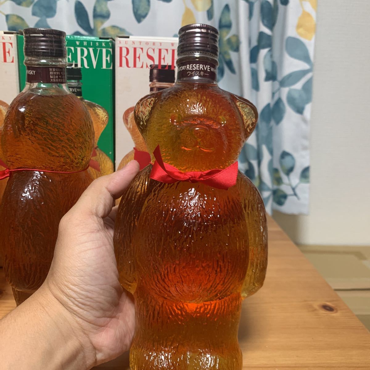 サントリーウイスキーリザーブ クマさん型ボトル 4点セット 箱3点付き