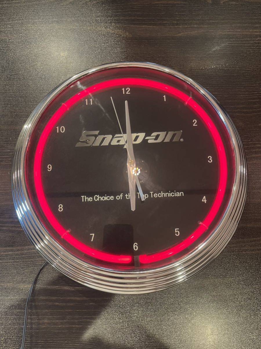 Yahoo!オークション - スナップオン ネオンクロック 壁掛け時計 Snap-o