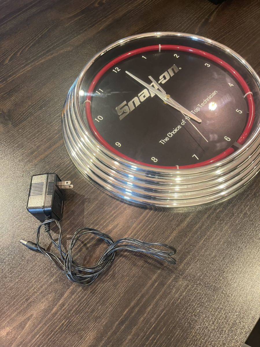 Yahoo!オークション - スナップオン ネオンクロック 壁掛け時計 Snap-o