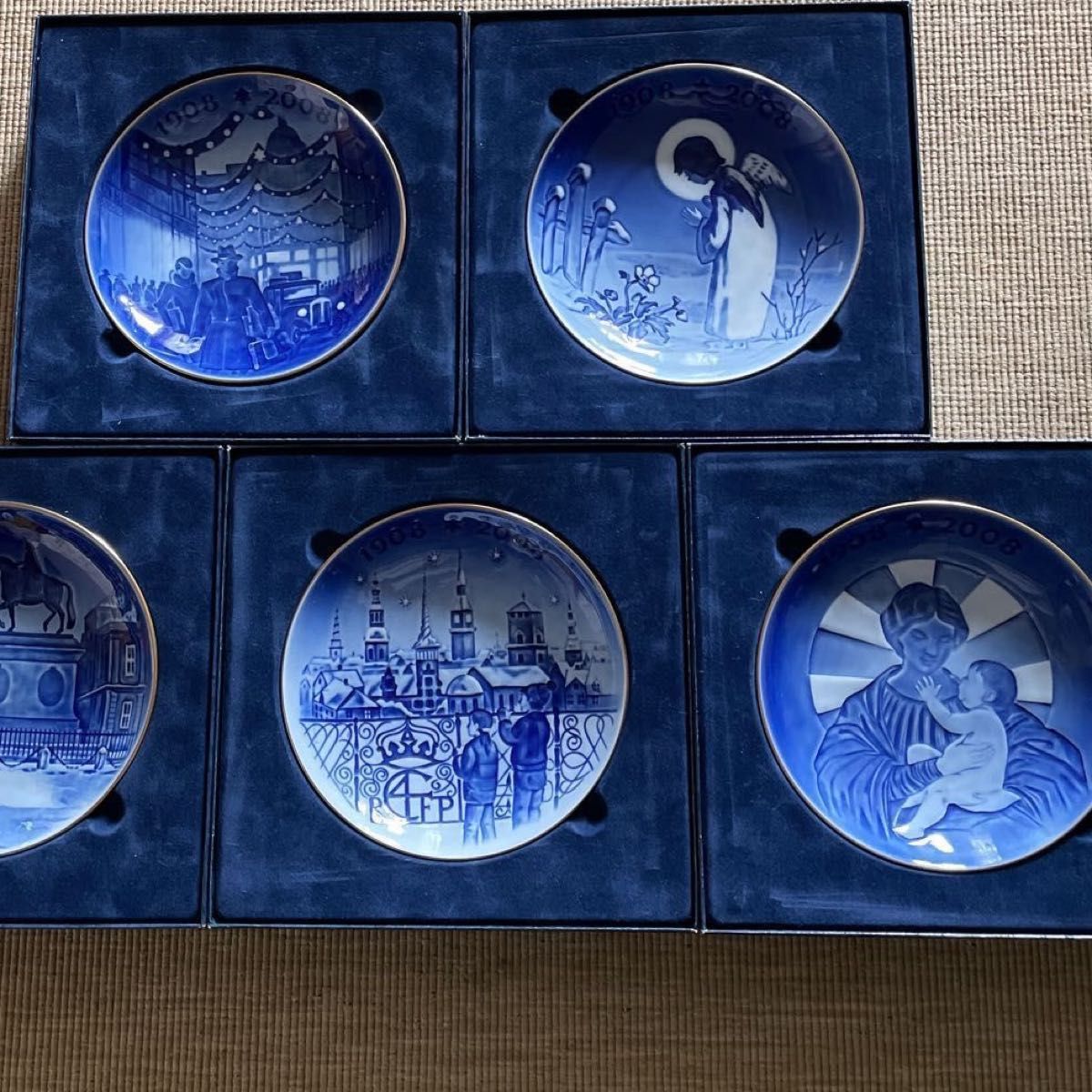 ロイヤルコペンハーゲン・センテニアルプレート5枚セット・1908年