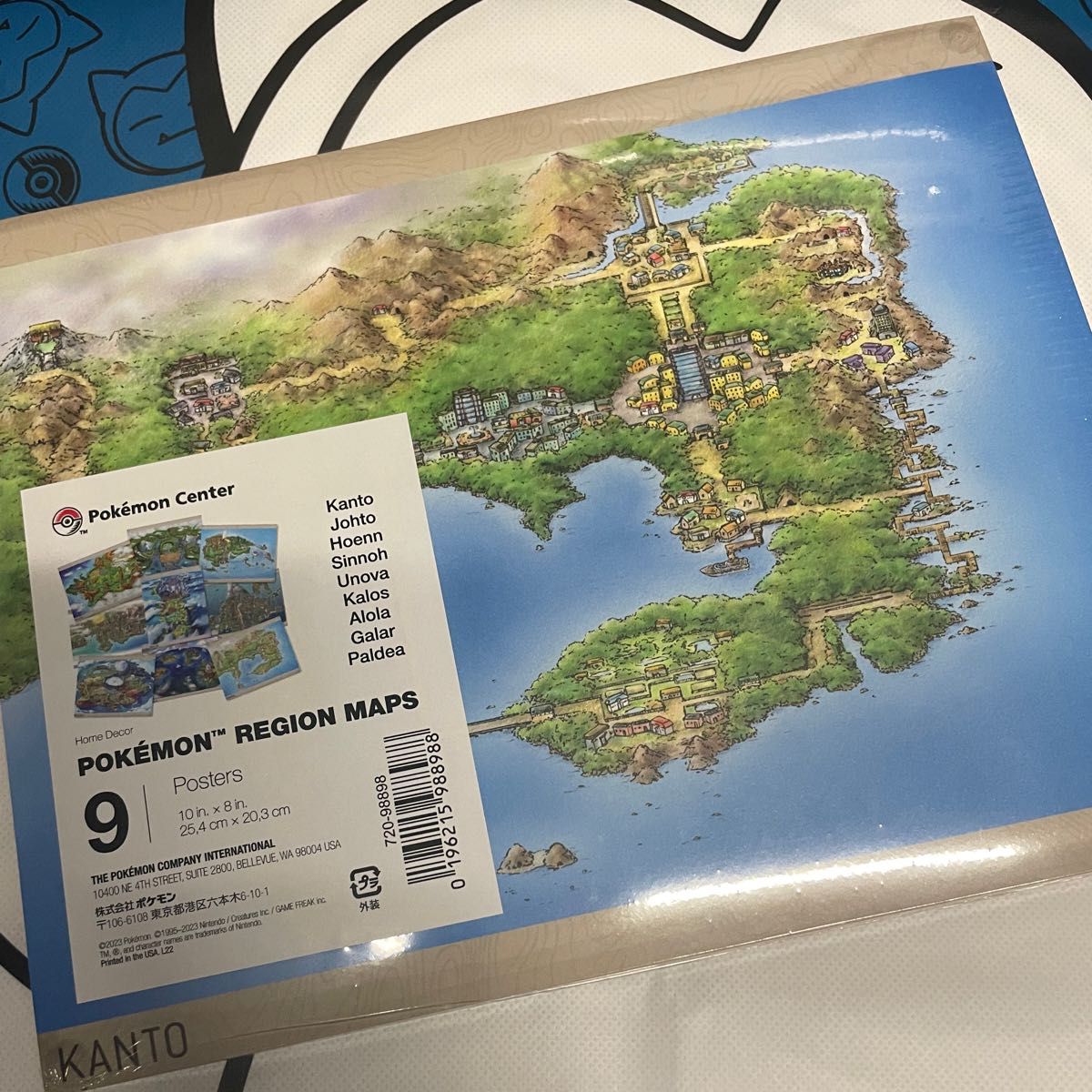 ポケモン リージョンマップポスター 〜パルデア地方まで9枚セット wcs