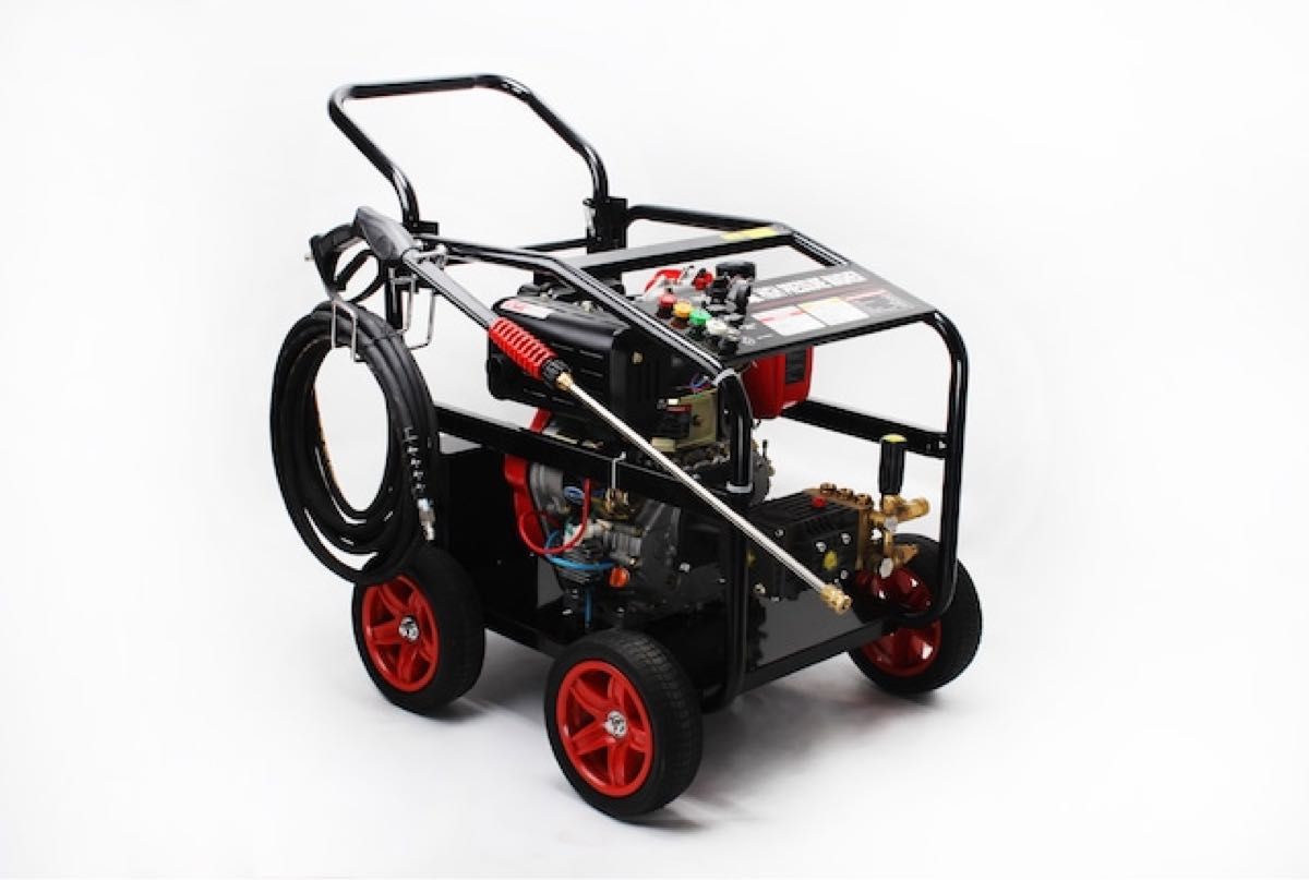 エンジン高圧洗浄機 キーで起動 ディーゼル燃料 エンジン式高圧洗浄機