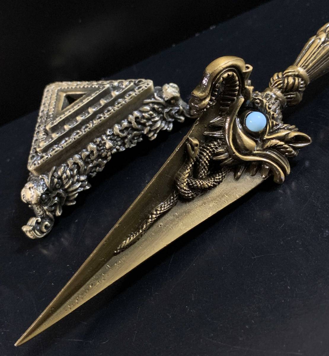 ◇チベット密教法具 3面憤怒尊プルパ（密教宝剣）◇11