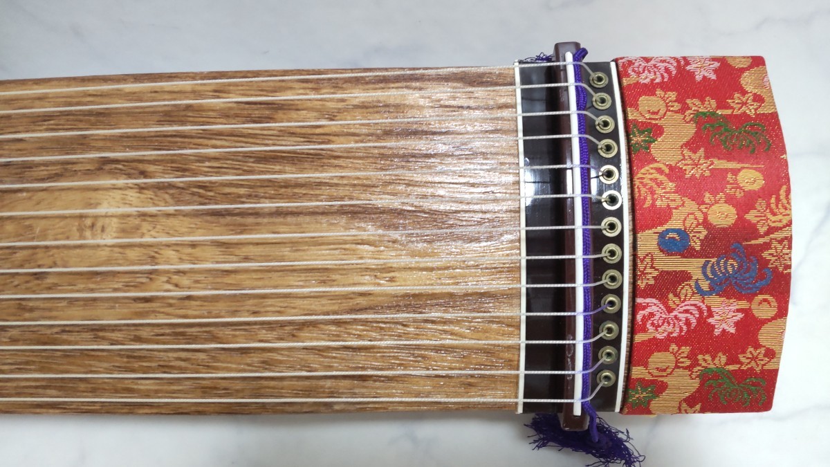 ミニ琴 2尺琴 全長約60cm×全幅約13cm 木製 お琴 箏 十三弦 和楽器