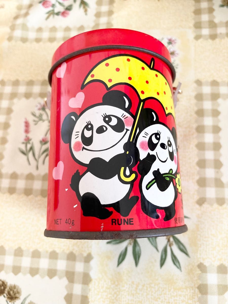 パンダ缶 激レア品佐久間のロップちゃんキャンディー 昭和レトロ 当時