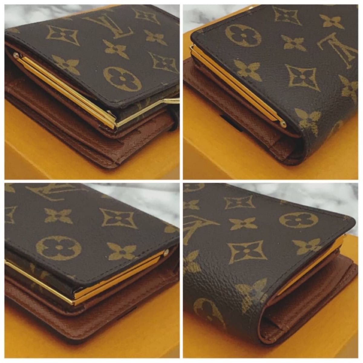 正規品 廃番商品 ルイヴィトンがま口財布 モノグラムポルトフォイユ