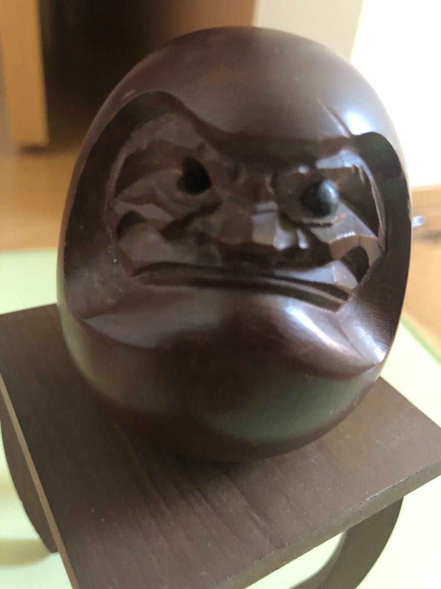 〇目出しだるま 独眼竜政宗 達磨 郷土玩具 民芸品 木彫り 一刀彫 目玉