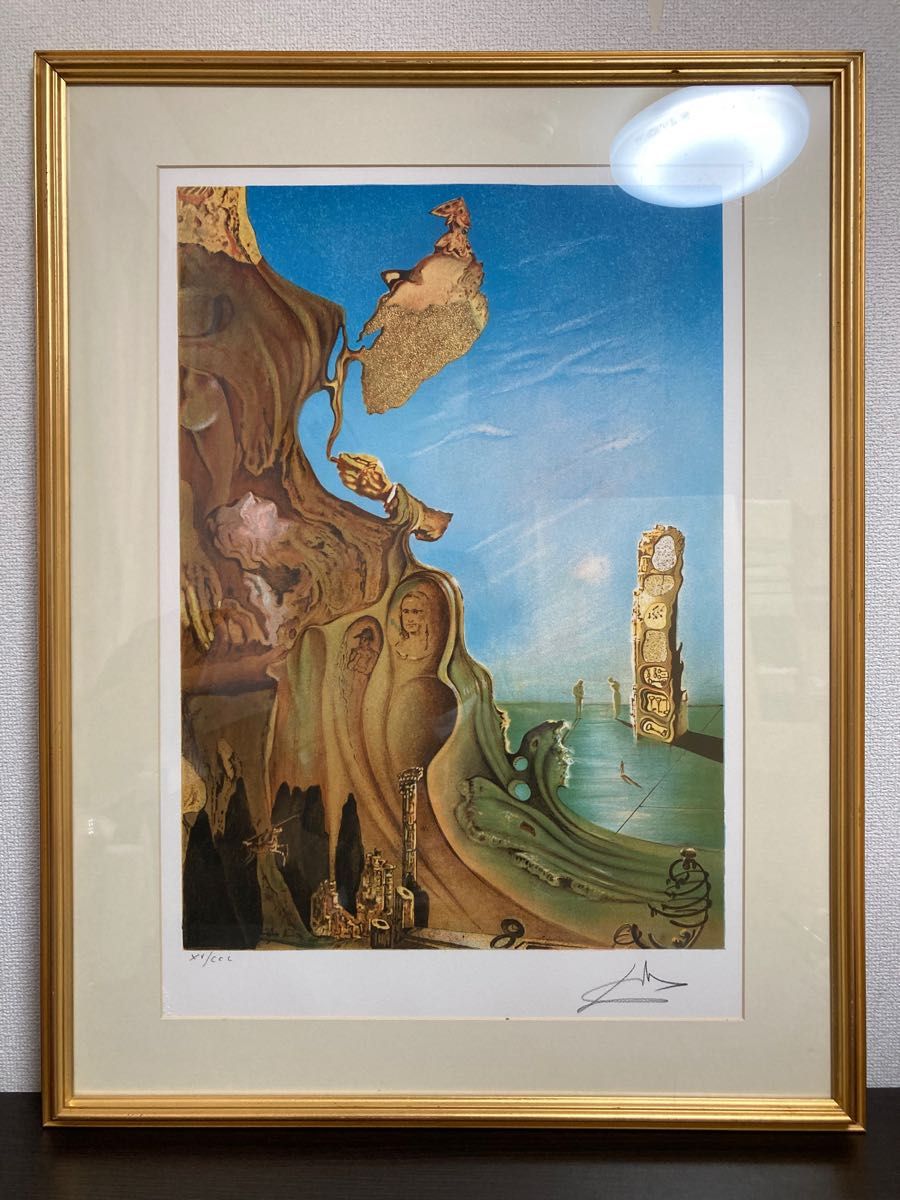 真作保証】サルバドール・ダリ リトグラフに手彩色 直筆サイン 大判