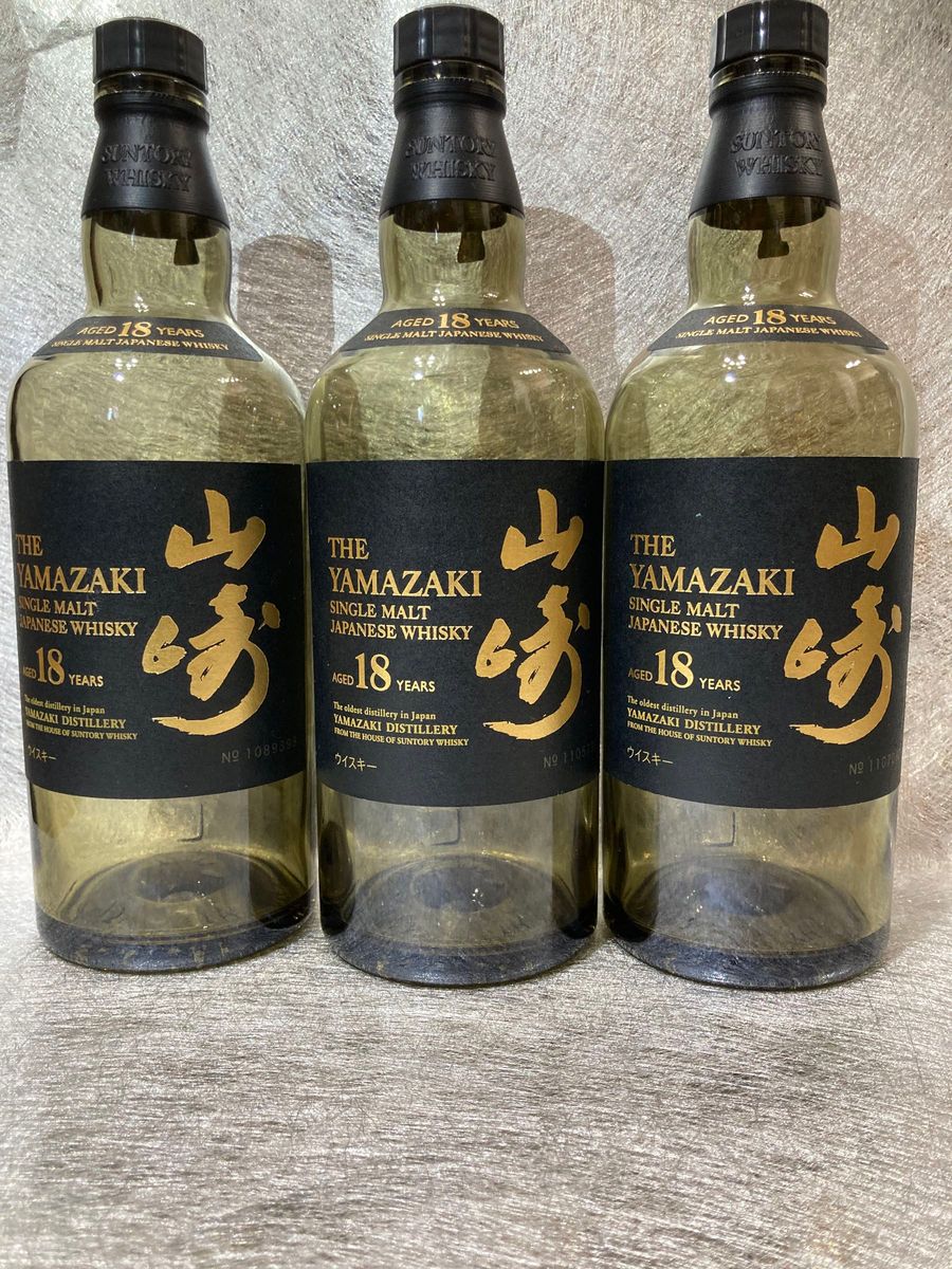 サントリー山崎18年2行ラベル空ビン12本セット 山崎 18年 2本セット 空