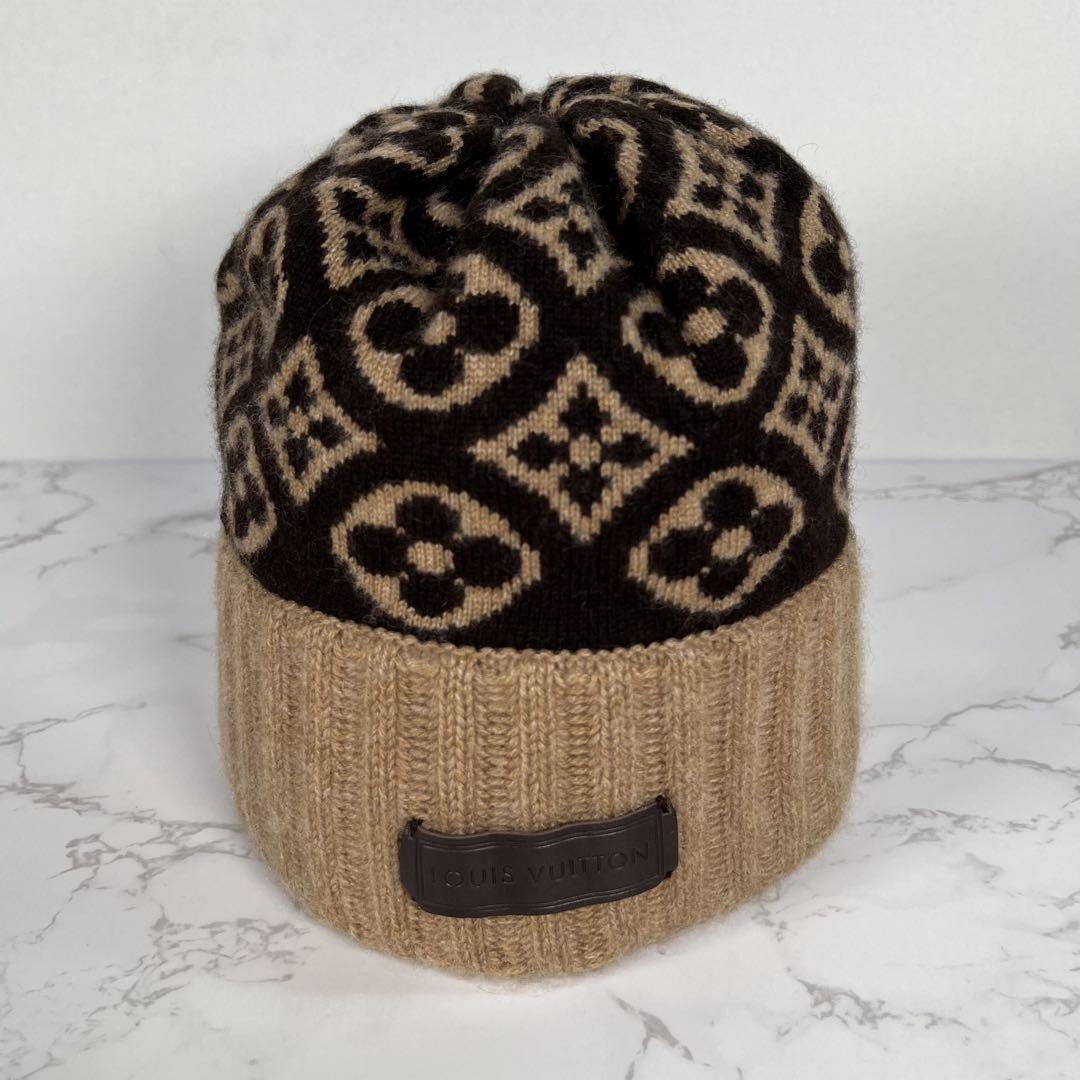美品・カシミヤ100%】ルイヴィトン ニット キャップ モノグラム ロゴ