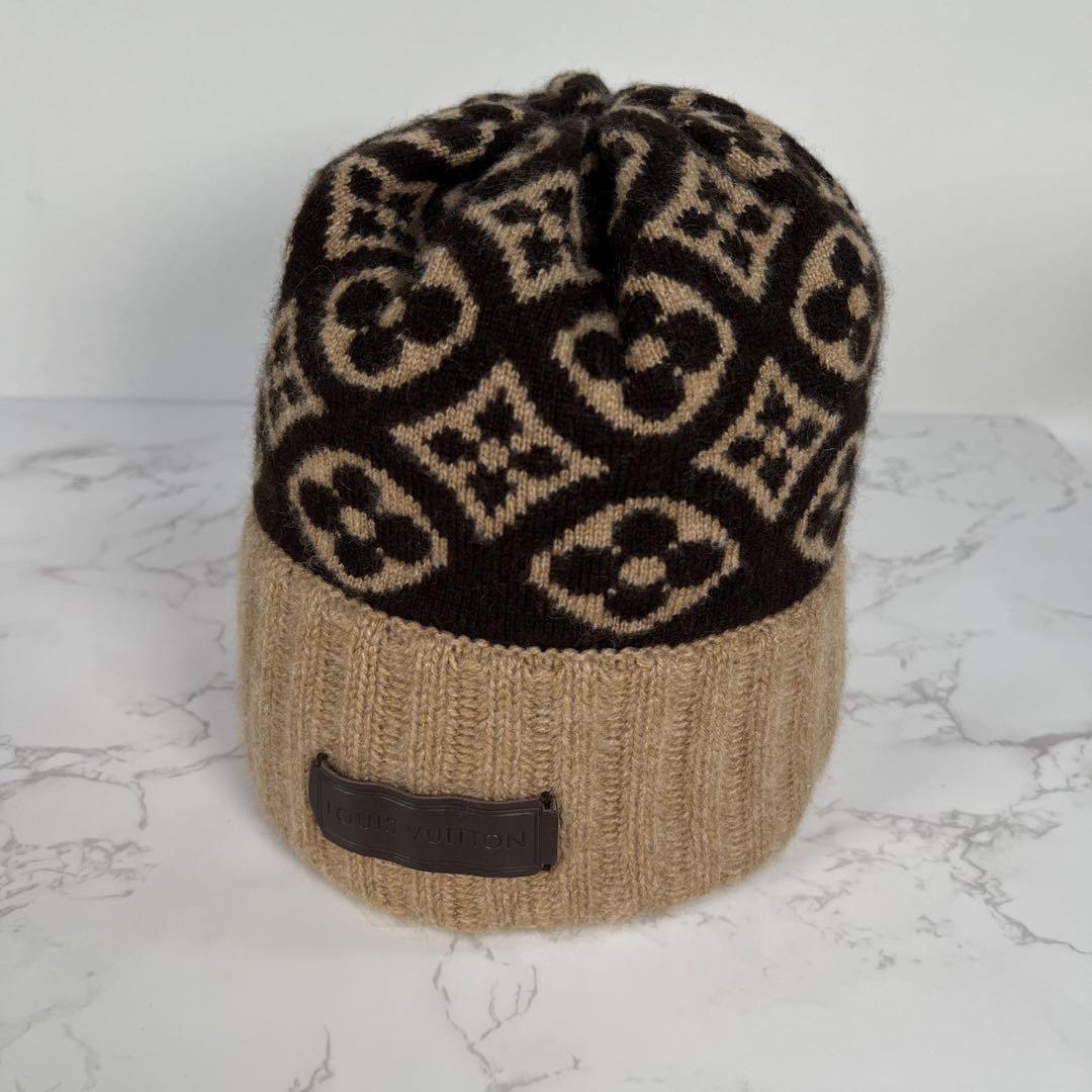 美品・カシミヤ100%】ルイヴィトン ニット キャップ モノグラム ロゴ