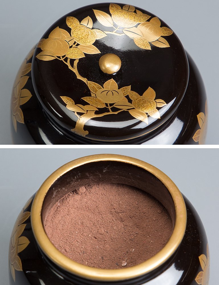 蒔絵香合 梨地 秋悦 桐箱付 伝統漆工芸 蒔絵香合 梨地 秋悦 桐箱