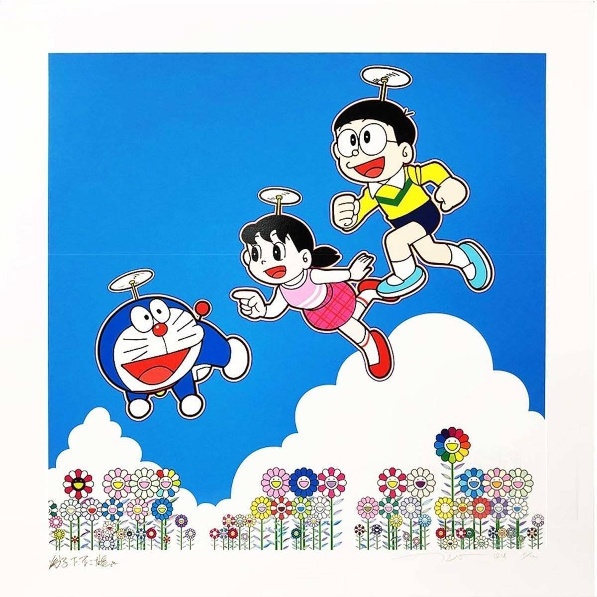 村上隆 ドラえもん 版画 「青空の下、楽しいね」ED:100