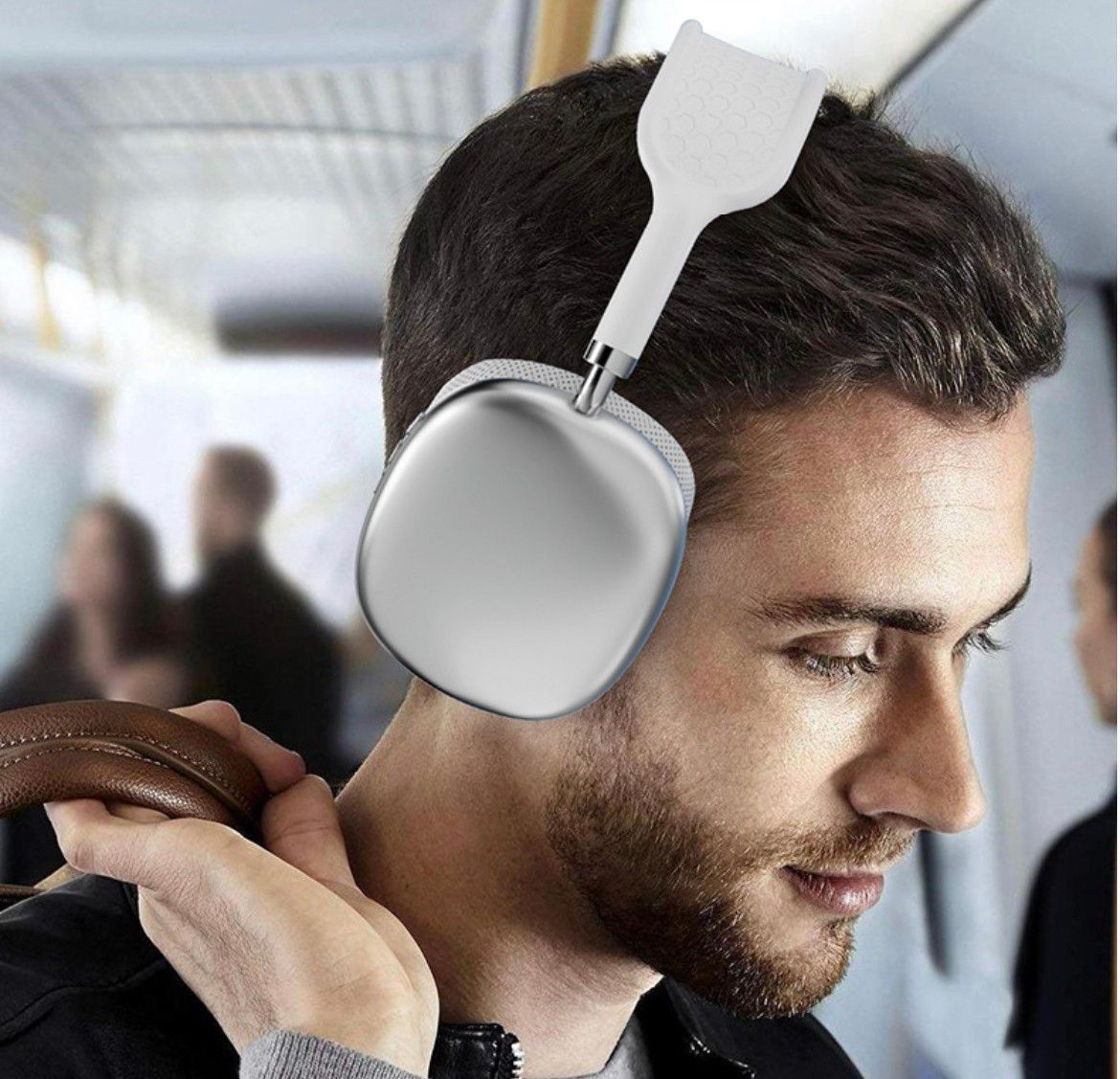 週末セール ワイヤレスヘッドホン シルバー Bluetooth 多機能 高音質