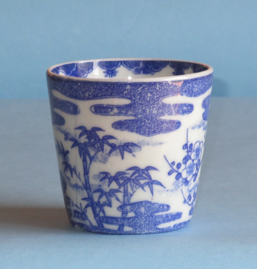 古伊万里 蕎麦猪口 異国人 帆船 そば猪口 人文 ラッタン 南蛮人 古