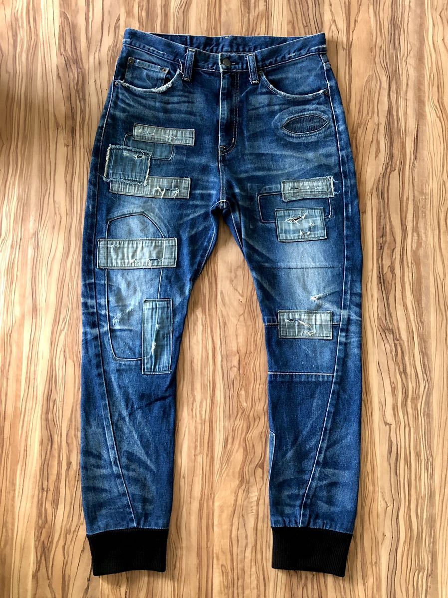 glamb グラム☆ 割引 アンプラグドサルエルデニム パッチワーク