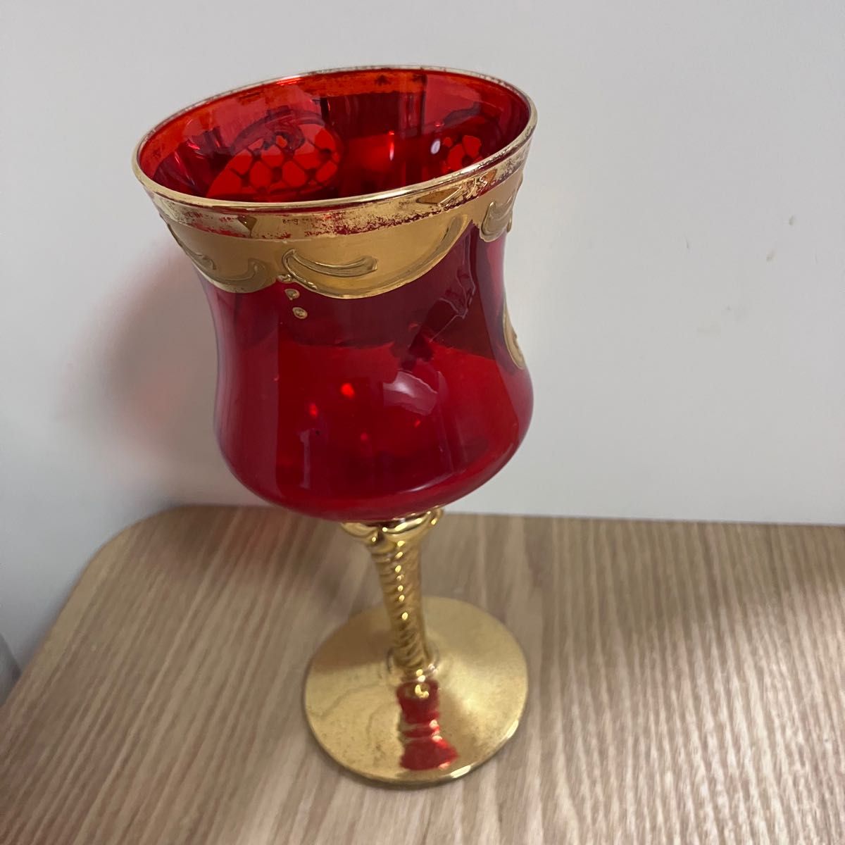 イタリア製 MADE IN MURANO赤色 男女 ヴェネツィアンガラス イタリア製