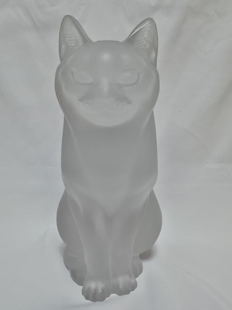 LALIQUE ラリック 伸びする猫 ガラス 置物 オブジェ LALIQUE ラリック