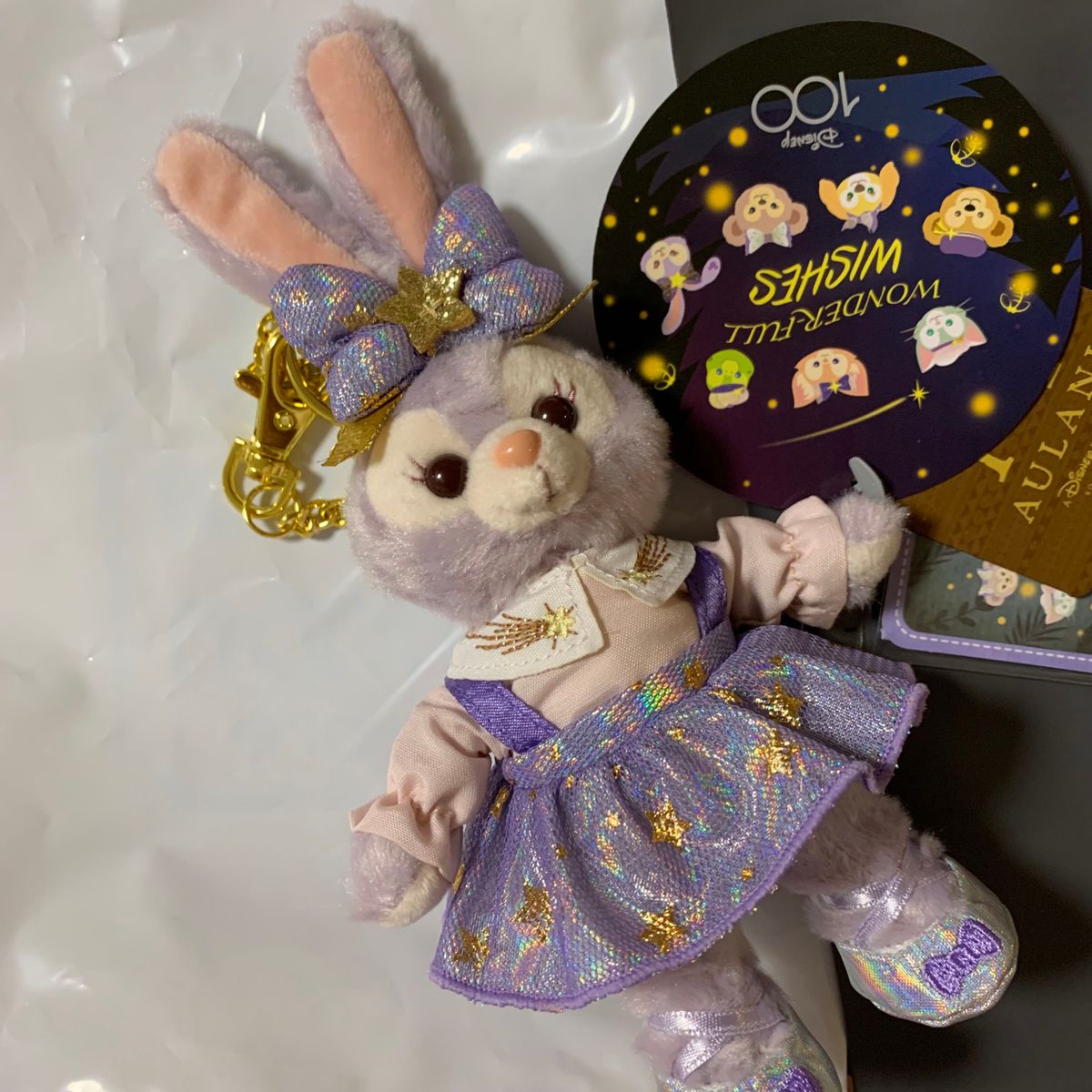 ステラルー ぬいぐるみバッジ 香港ディズニー ぬいぐるみキーホルダー