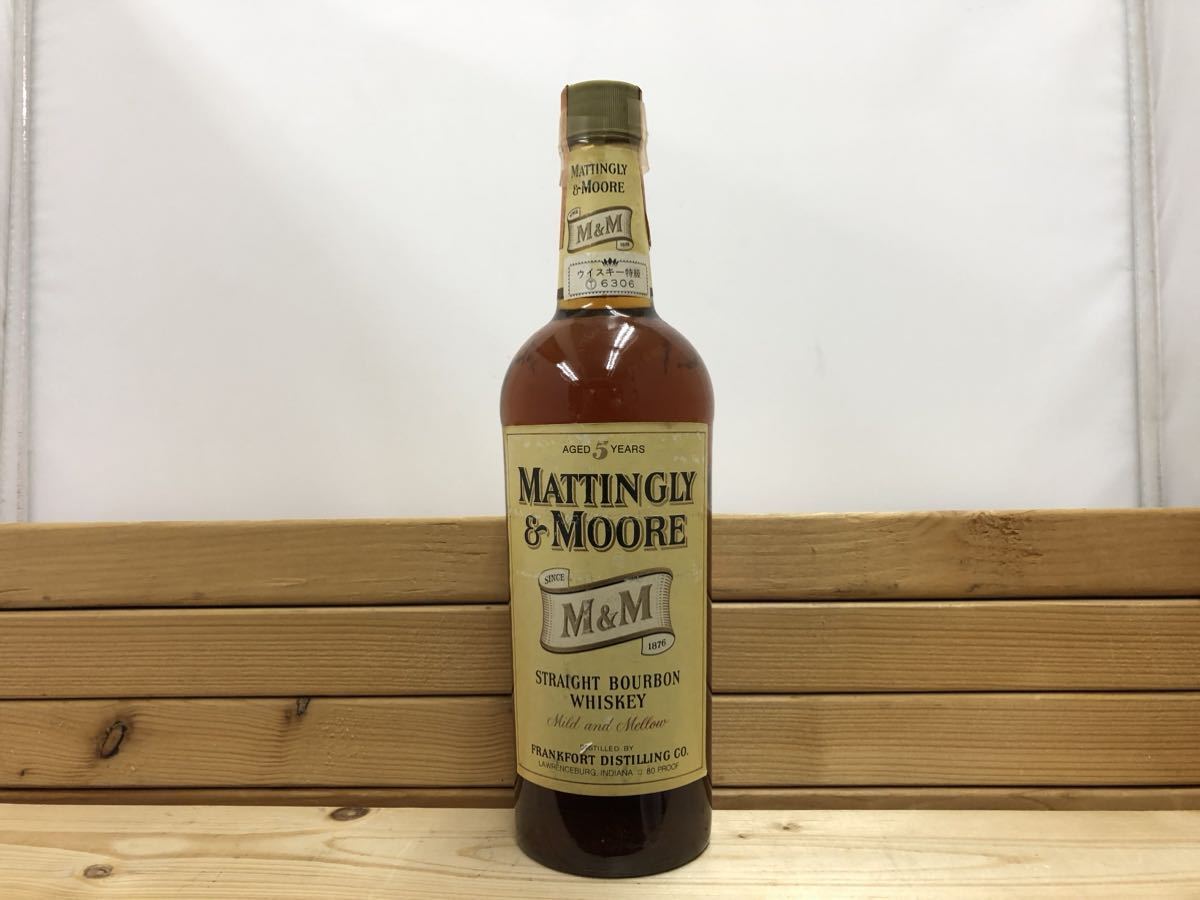 MATTINGLY & MOORE 5 year matin Gree & Moore M&M Bourbon whisky