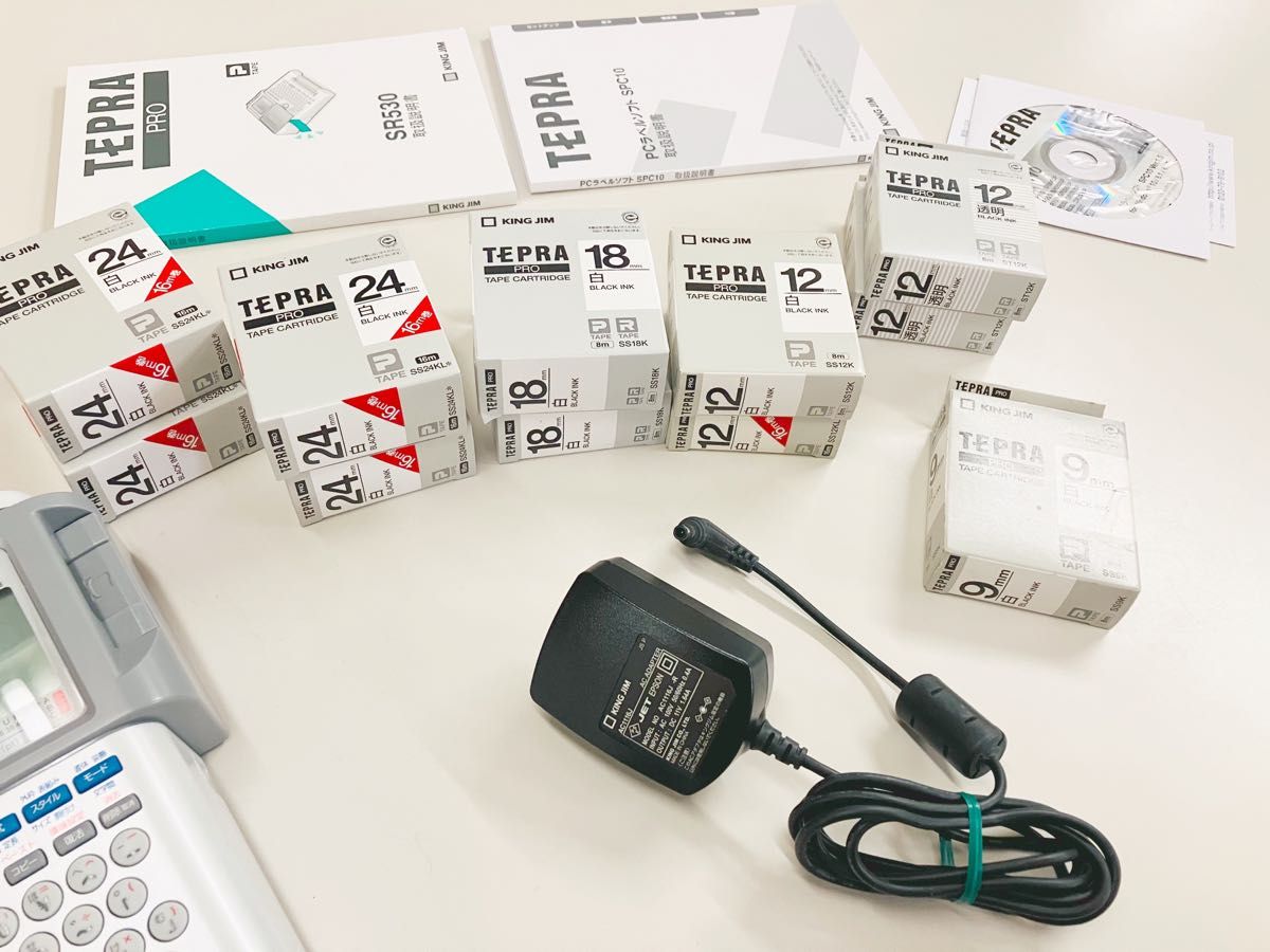 TEPRA SR530 ラベルプリンター ACアダプター おまけ付き KING JIM