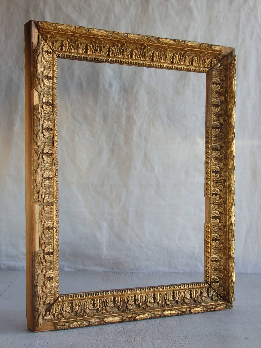 西洋アンティーク ヴィンテージ 額縁 フレームのみ 金色の装飾額 西洋