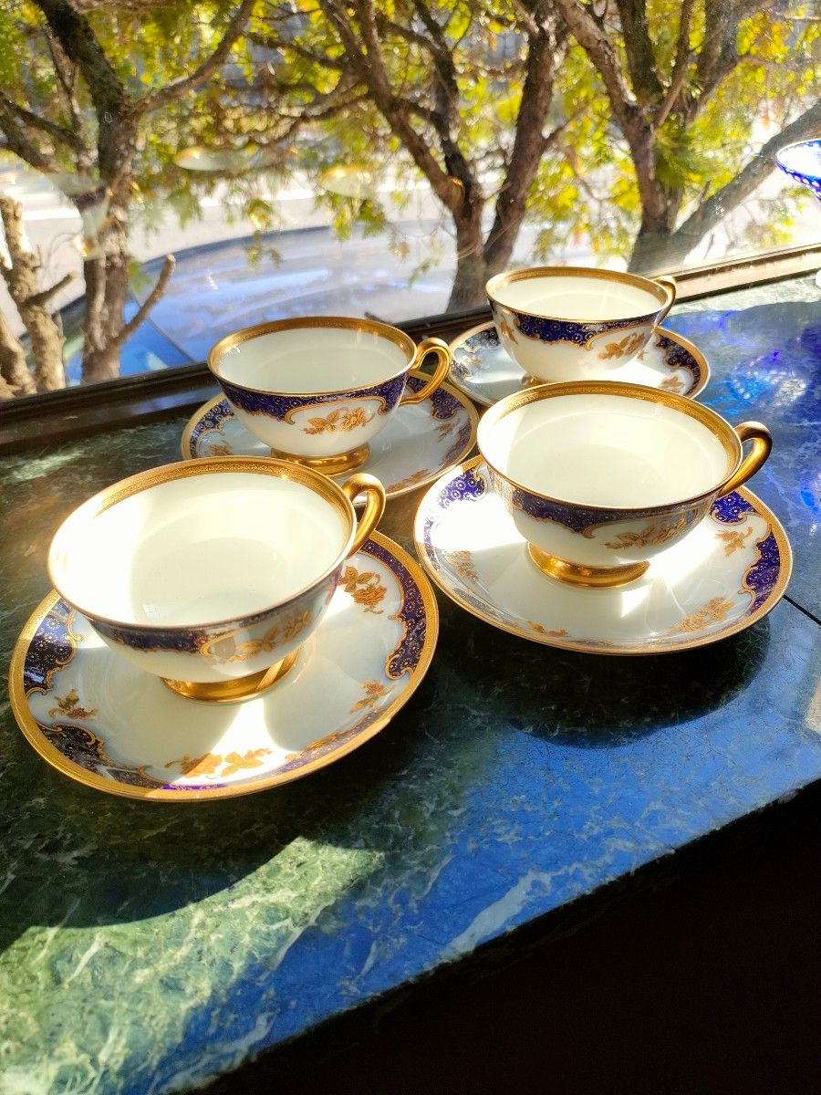 オールドニッポン 大銘品! 金彩エッチング クサラシ技法 カップ