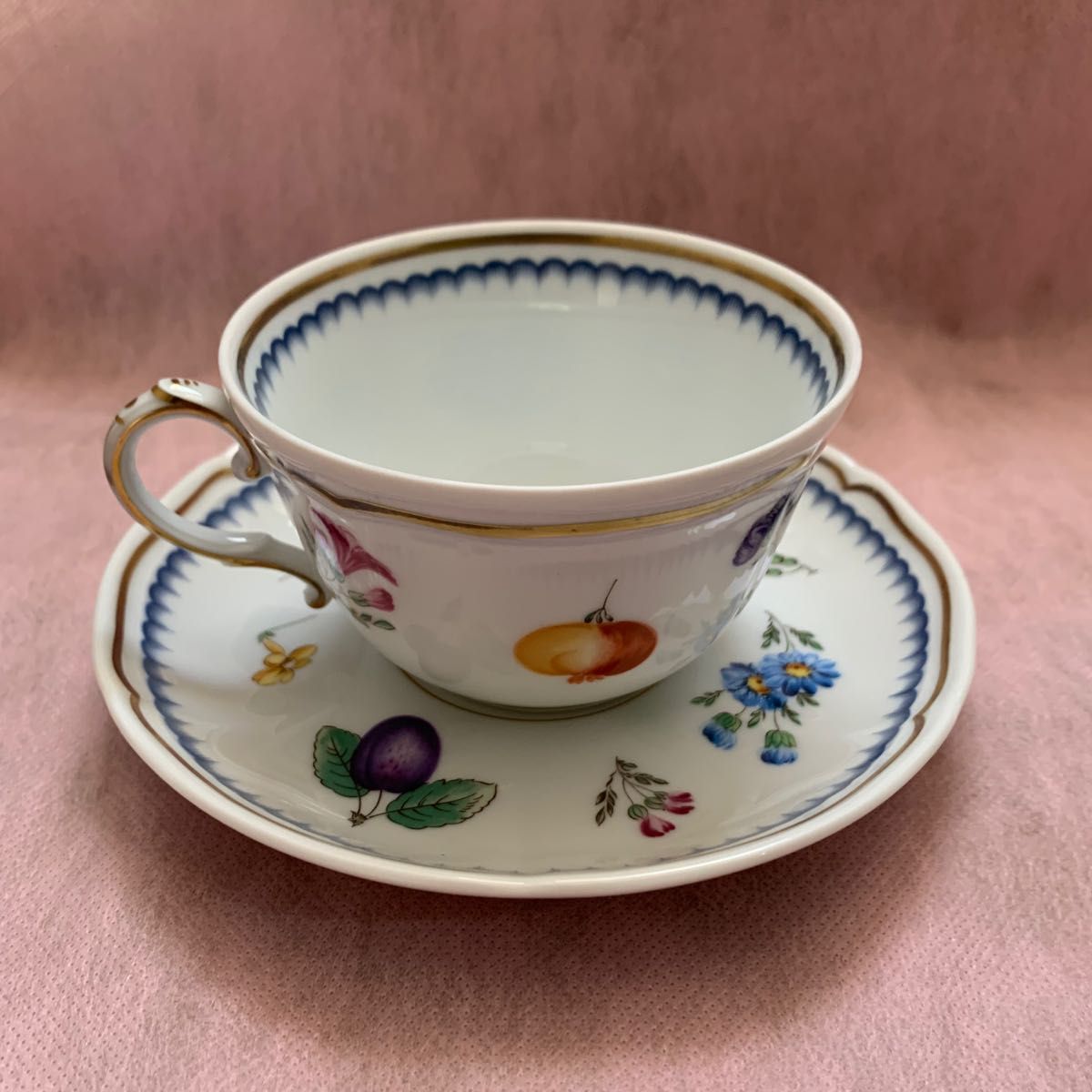 リチャードジノリイタリアンフルーツティーカップ＆ソーサー6客セット