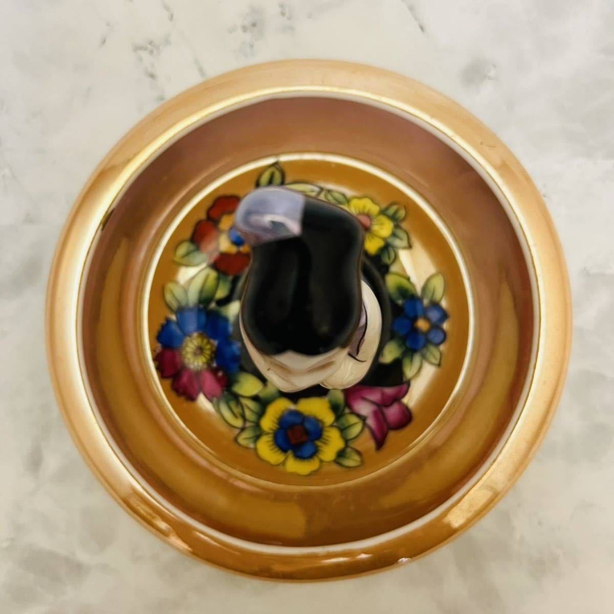 オールドノリタケ アールデコ デコレディ ラスター彩 小物入れ