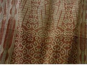 ボルネオ島（カリマンタン島）イバンダヤク族 イカット 手紡ぎ 古布