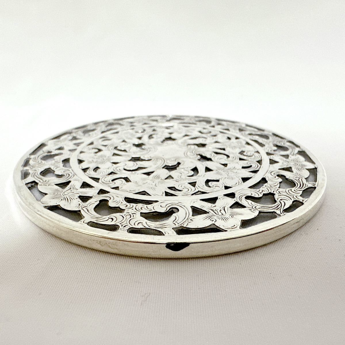 WEBSTER】 【純銀/ガラス】コースター 8枚 / ホルダー スターリング