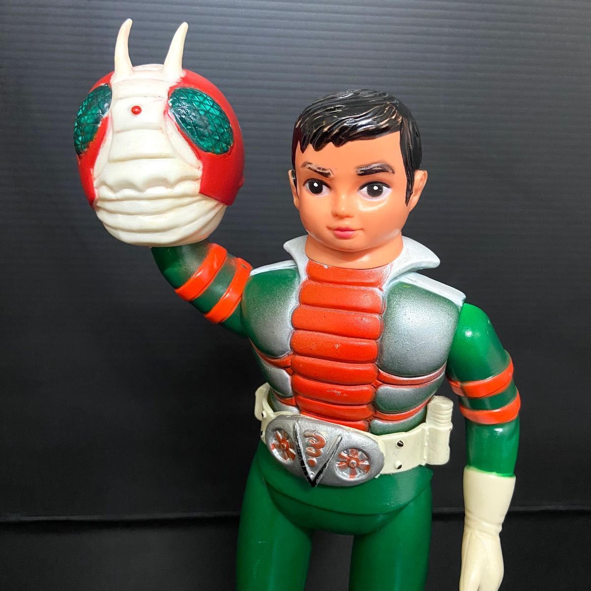 希少 仮面ライダーV3 ソフビ ミドルサイズ 当時物 希少品】 旧バンダイ