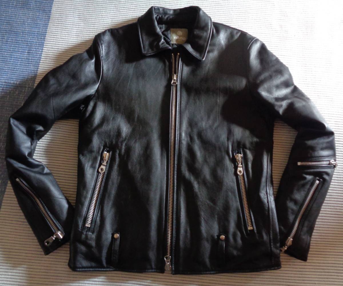 Mサイズ/本革/ナノユニバースnano・universe/羊革シープスキン/ レザー