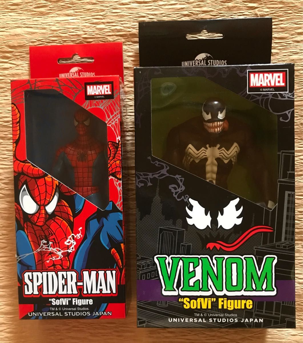 スパイダーマン/ヴェノム【USJ限定販売 】ソフビ2点【箱付き 】【撮影