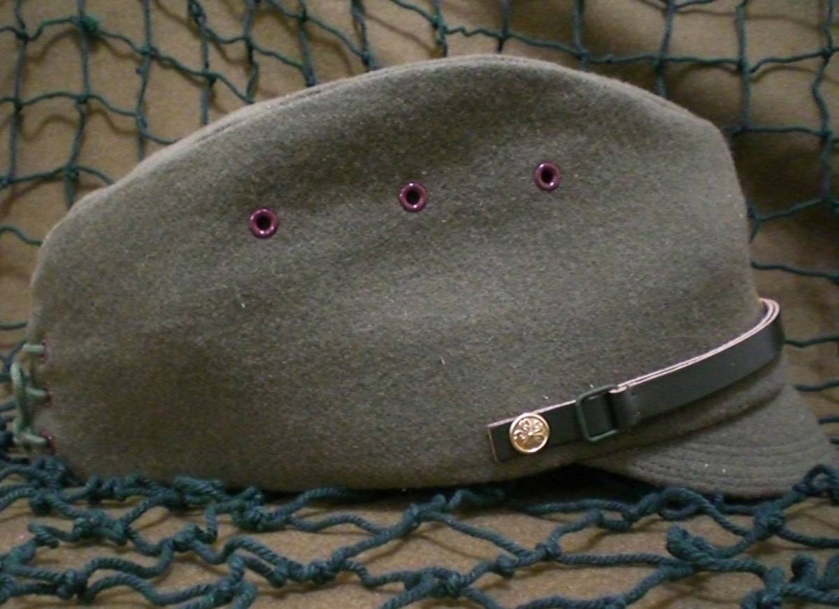日本軍日本陸軍☆将校略帽【冬生地-各寸あり】‐軍帽鉄兜略帽雑嚢銃剣