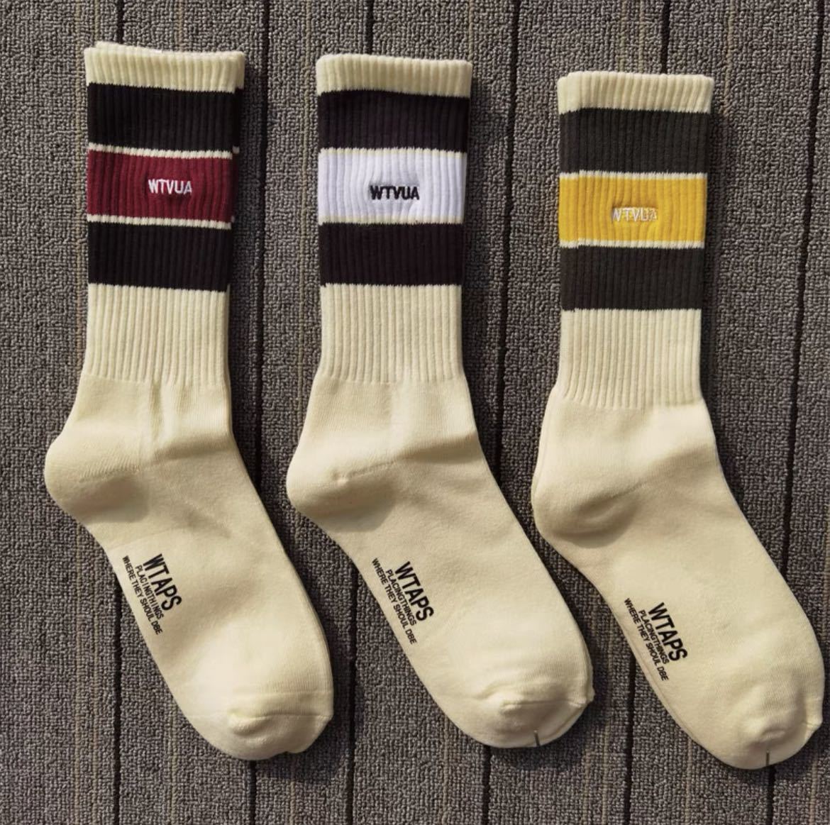 ダブルタップス wtaps 靴下 ソックス 3足セット フリーサイズ｜Yahoo