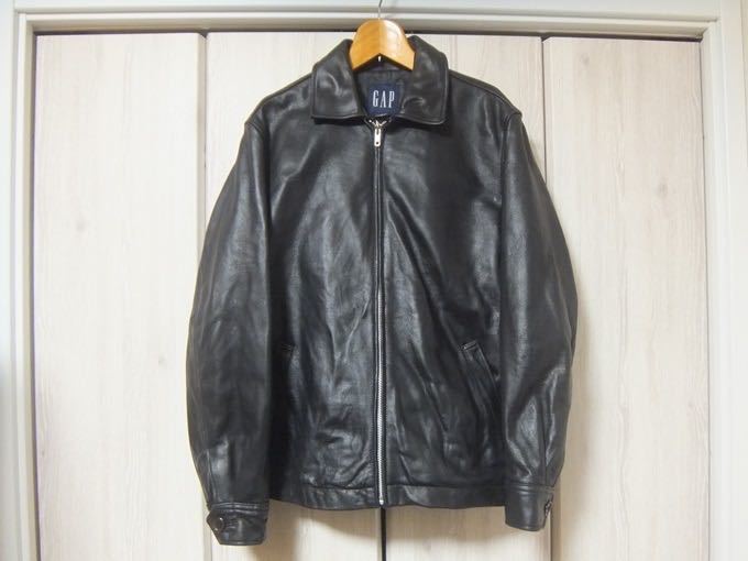 Yahoo!オークション - OLD GAP シングル ライダース レザージャケット