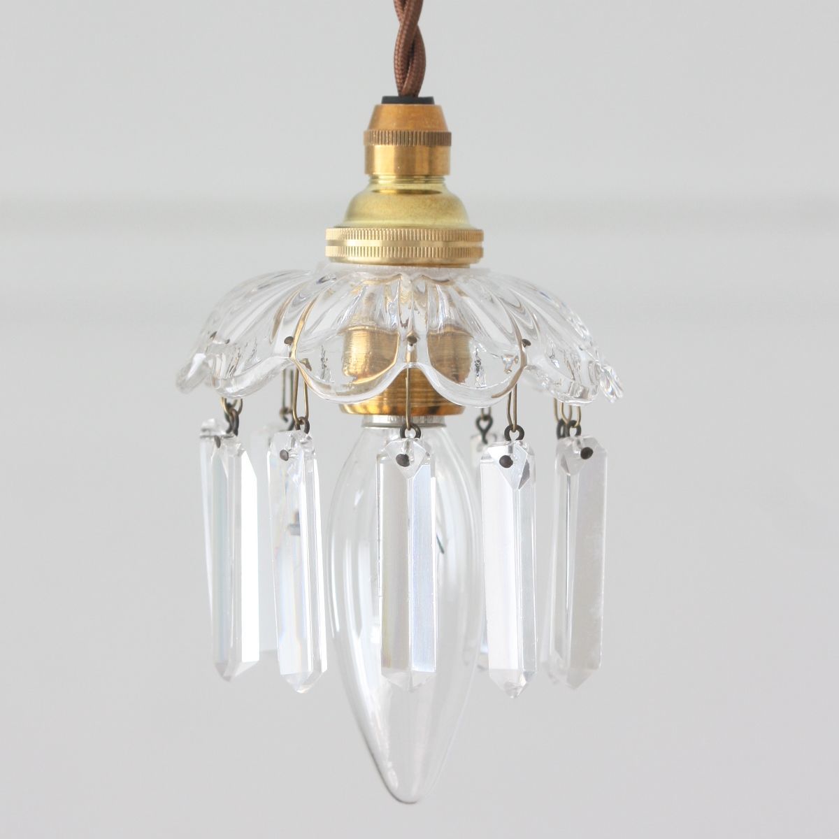 オールドバカラミニシャンデリア（刻印入）ブルーオパールセントフランス