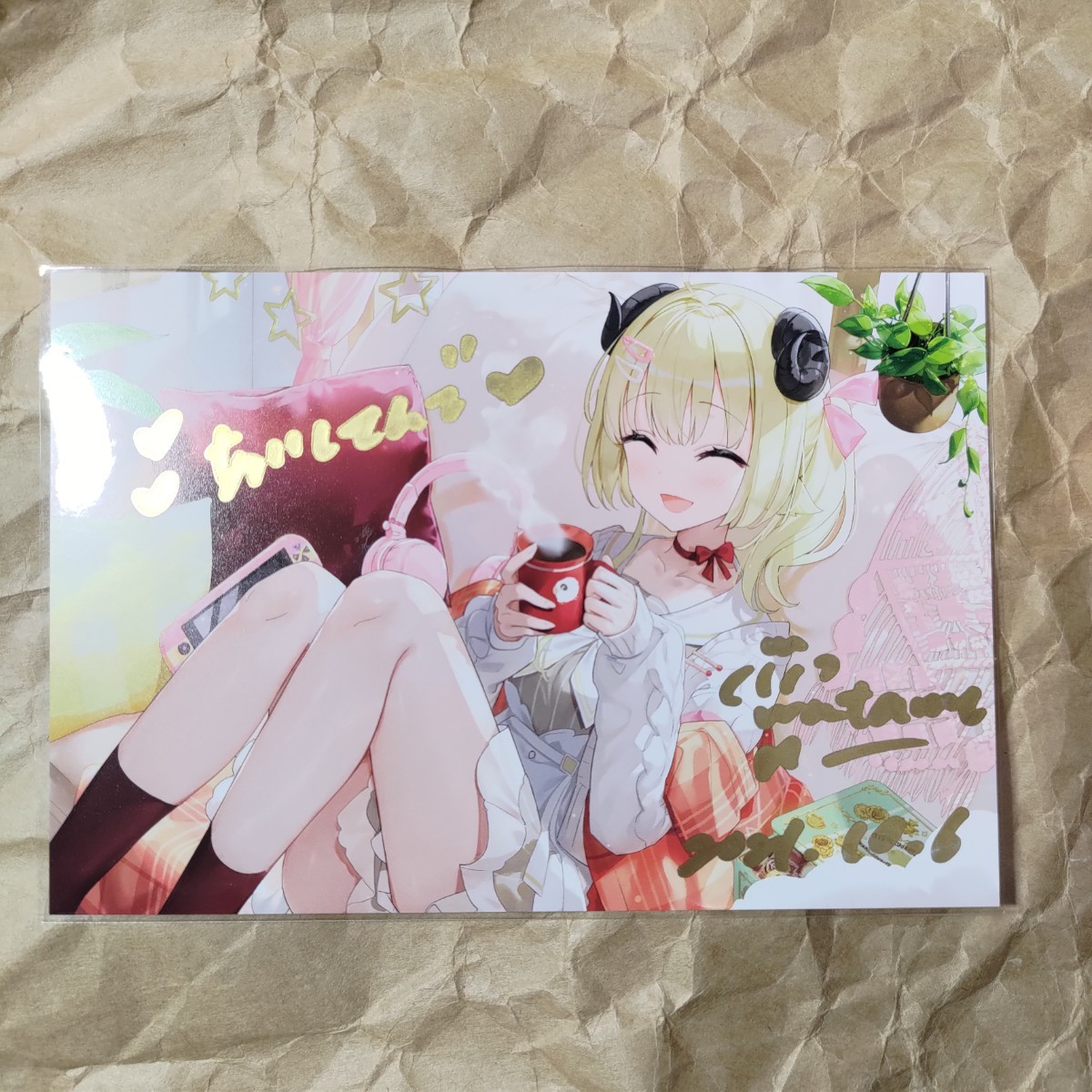 角巻わため 誕生日記念2021 直筆サイン入りポストカード ホロライブ