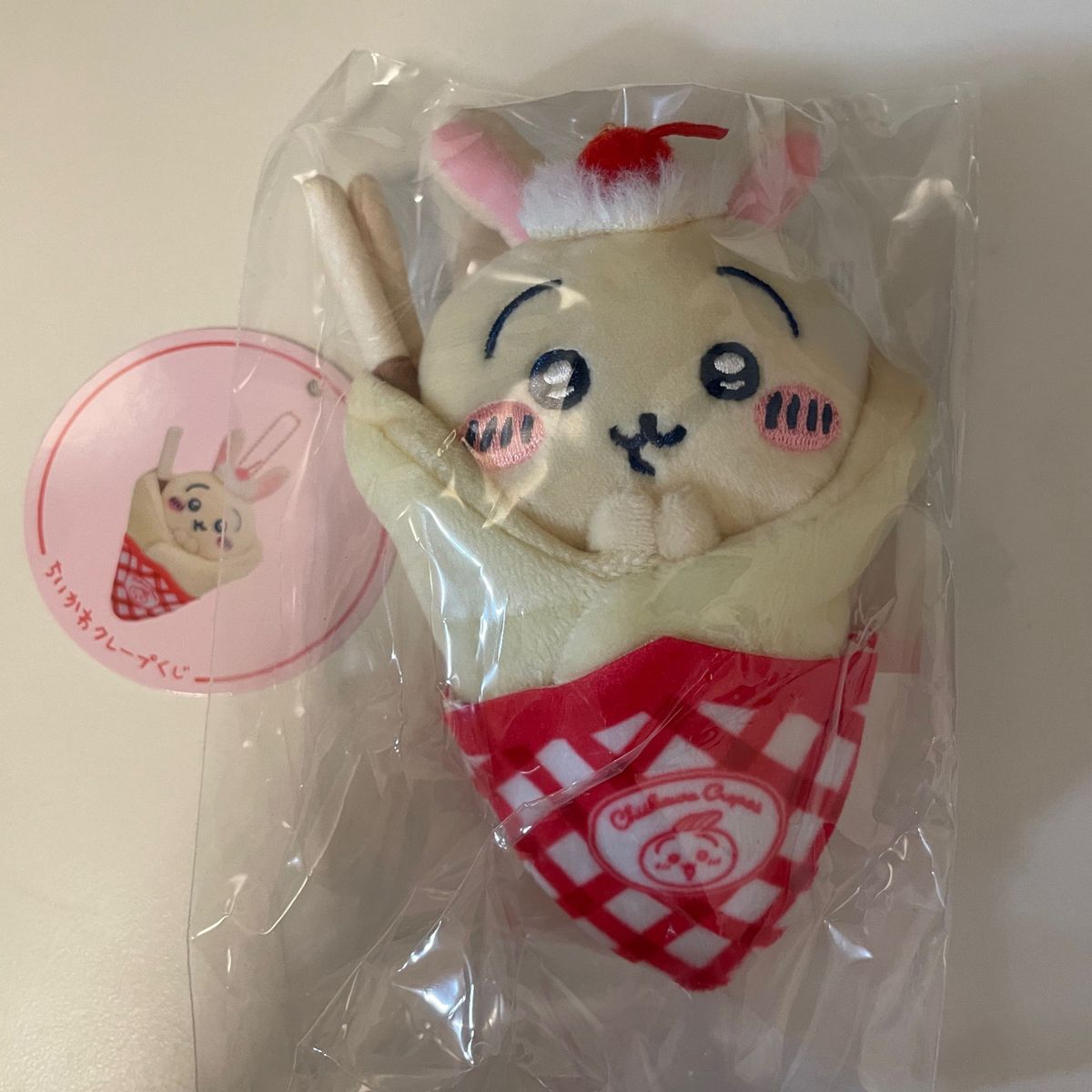 ちいかわクレープくじC賞うさぎマスコットタグつき新品未開封品