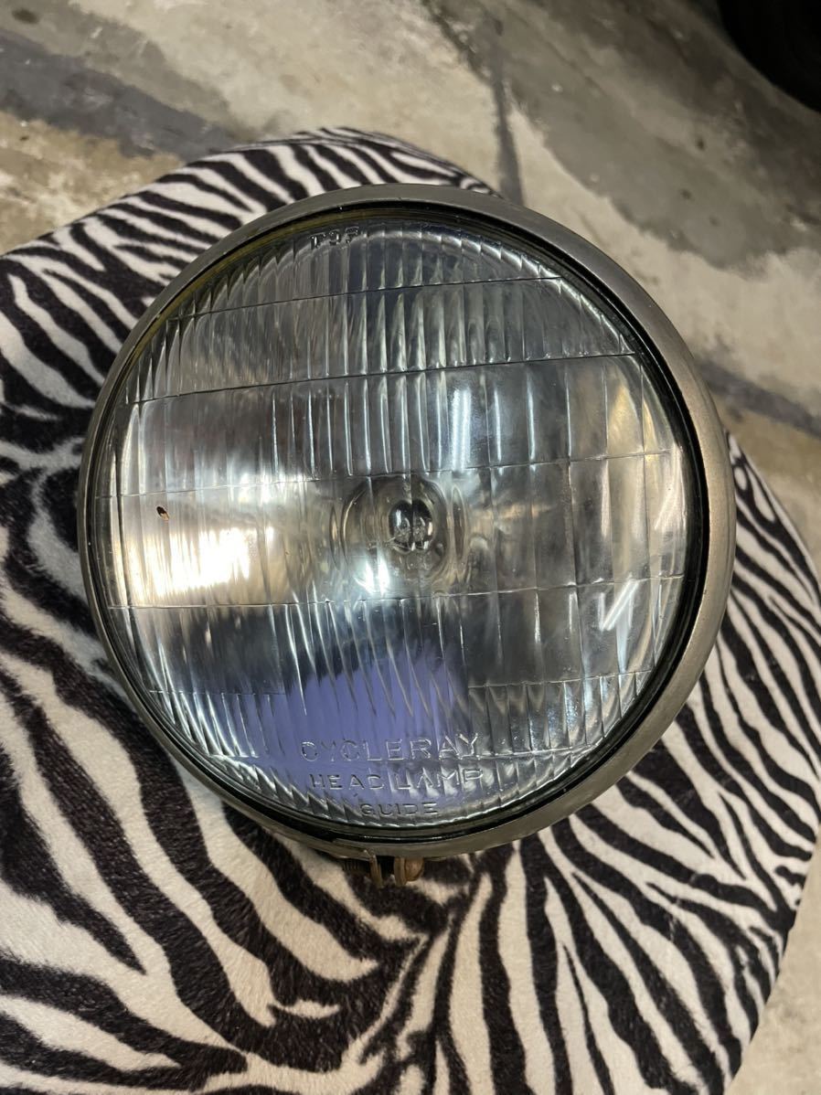 当時物GUIDE ガイドヘッドライトハーレーヴィンテージ