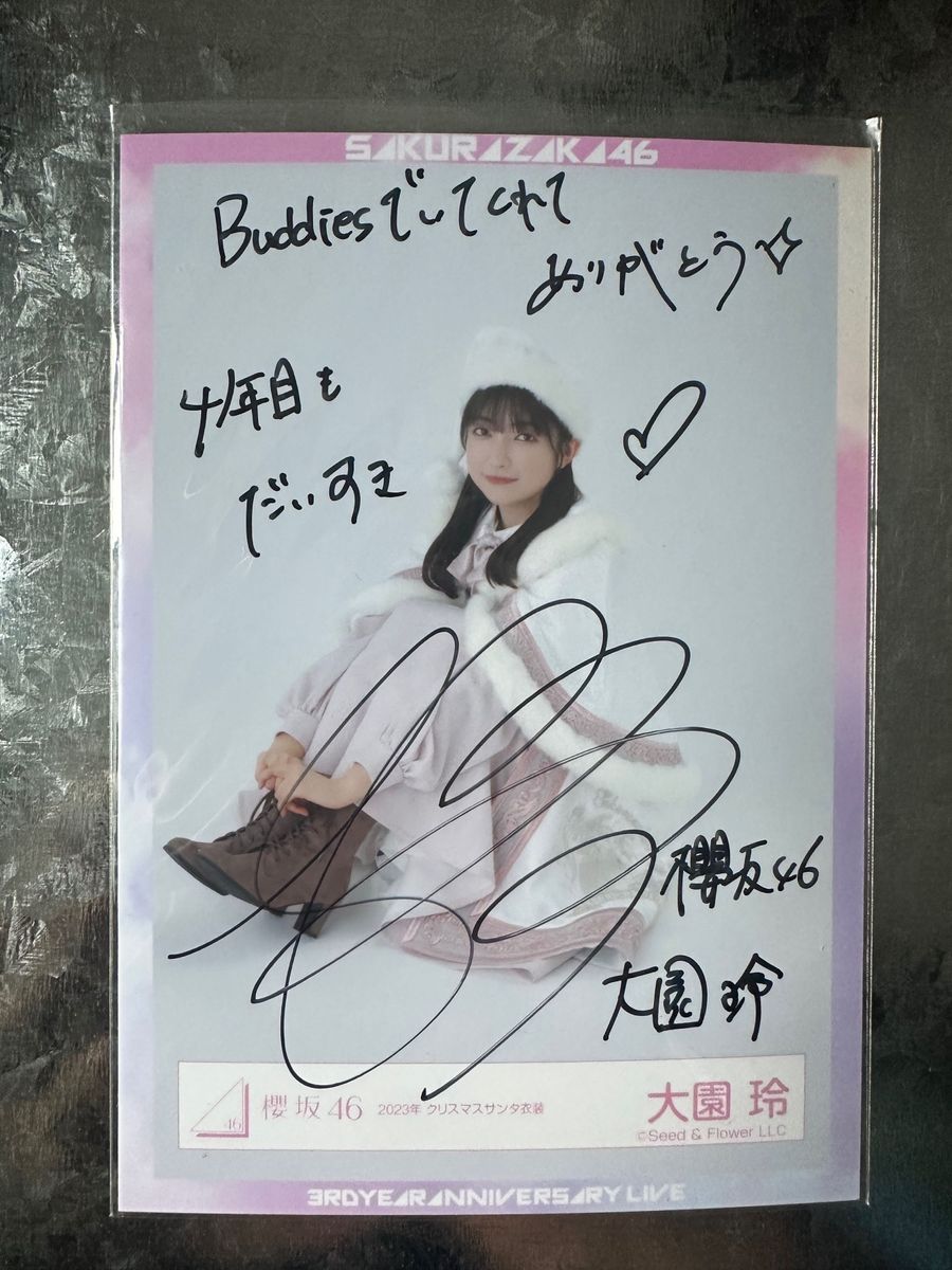 大園玲 2024 サンタ 直筆サイン入り生写真 Amazon.co.jp: 大園玲 直筆