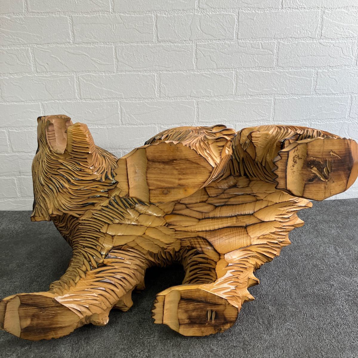 木彫り熊 一刀彫り ミニチュア8体セット50年前昭和レトロ北海道アイヌ