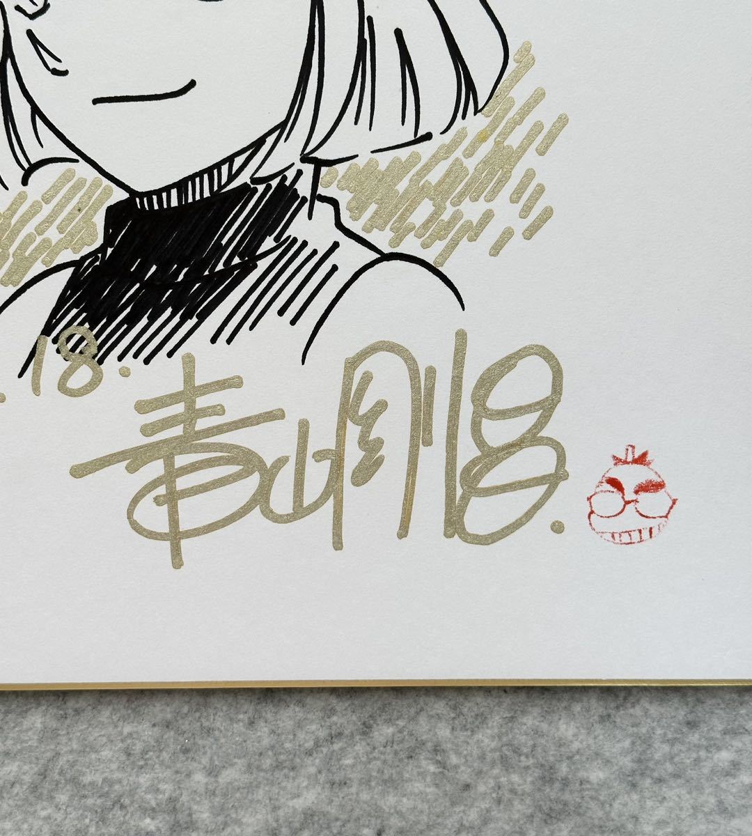 激レア直筆】青山剛昌 灰原哀 サイン色紙 名探偵コナン 激レア直筆