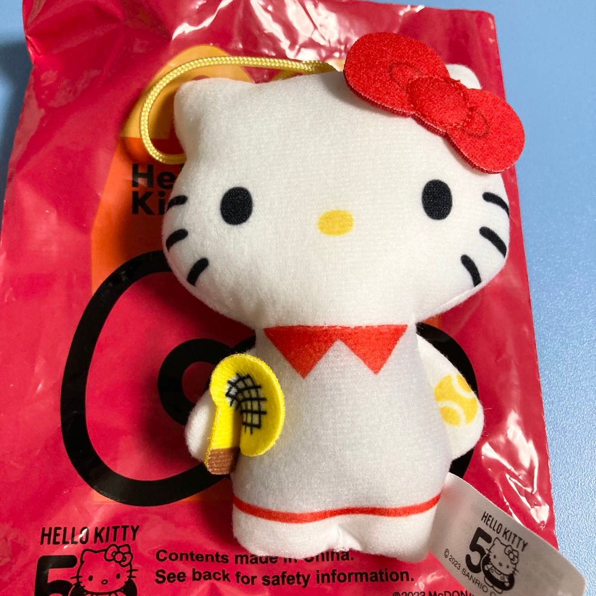 キティちゃんテニスマスコットピンクぬいぐるみハローキティサンリオ