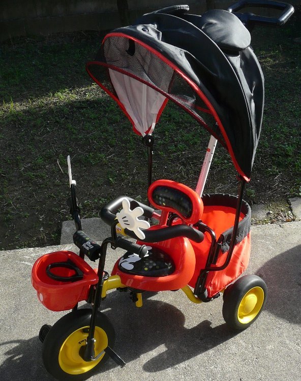 ides カーゴサンシェード ミッキーマウス 三輪車