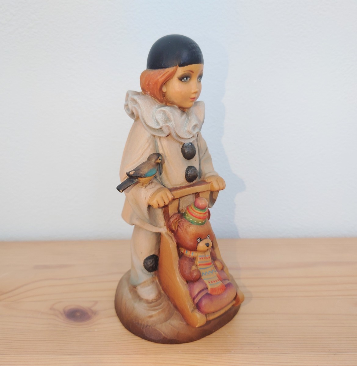 美品☆ITALY ANRI/アンリ J.C.GIBERT 作 木彫り人形☆検) アンリ人形