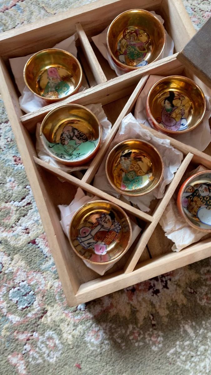 内田鋼一 白金彩面取プラチナ彩共箱ぐい呑みUCHIDA KOUICHI