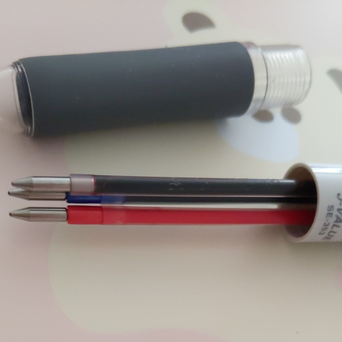 製薬会社非売品ボールペン3色 赤色黒色青色 J-VALUE MITSUBISHI